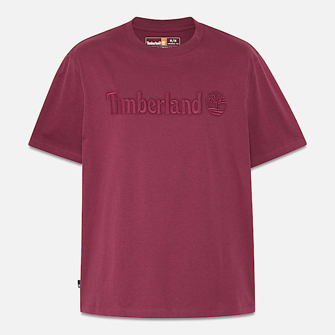 Hampton Kurzarm-T-Shirt für Herren in Burgunderrot