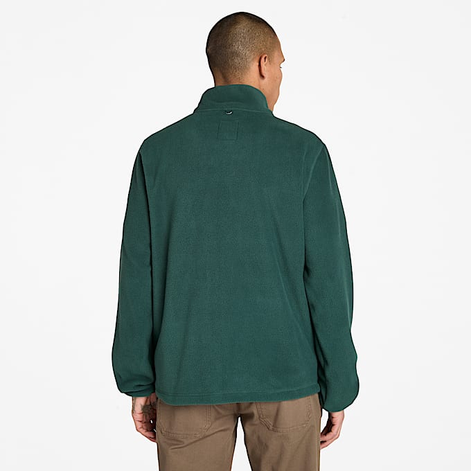 Polarfleece met volledige rits voor heren in donkergroen