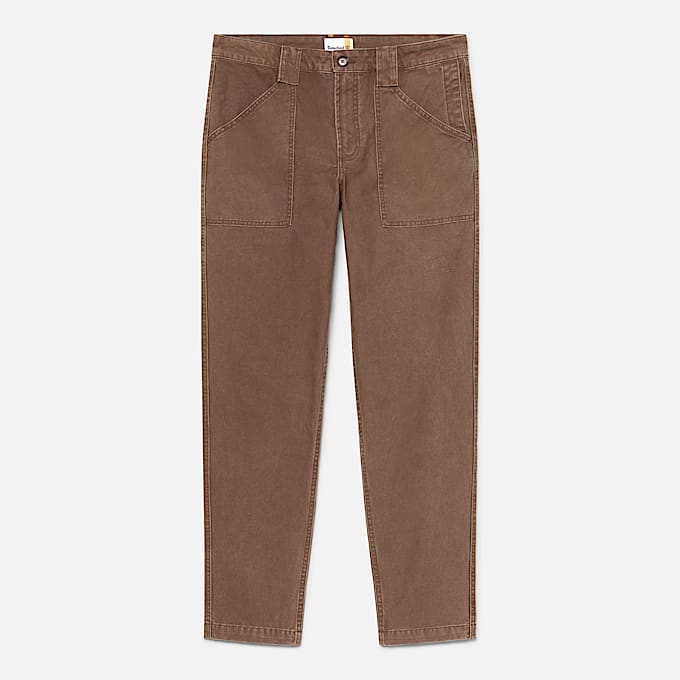 Goffstown Washed Canvas Fatigue Trouser for Men in Brown