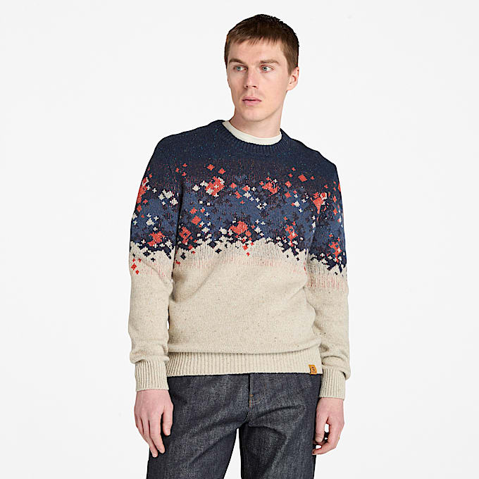 Fair Isle Jumper for Men in Beige - 1
