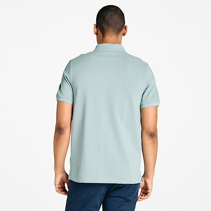 Millers River Pique Short-Sleeve Polo for Men in Grey