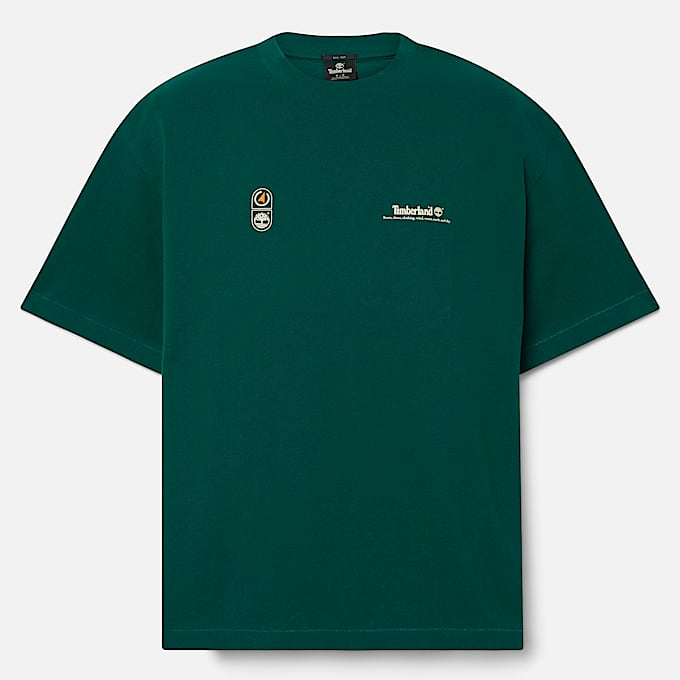 T-shirt à manches courtes et motif en édition limitée en vert foncé - 1