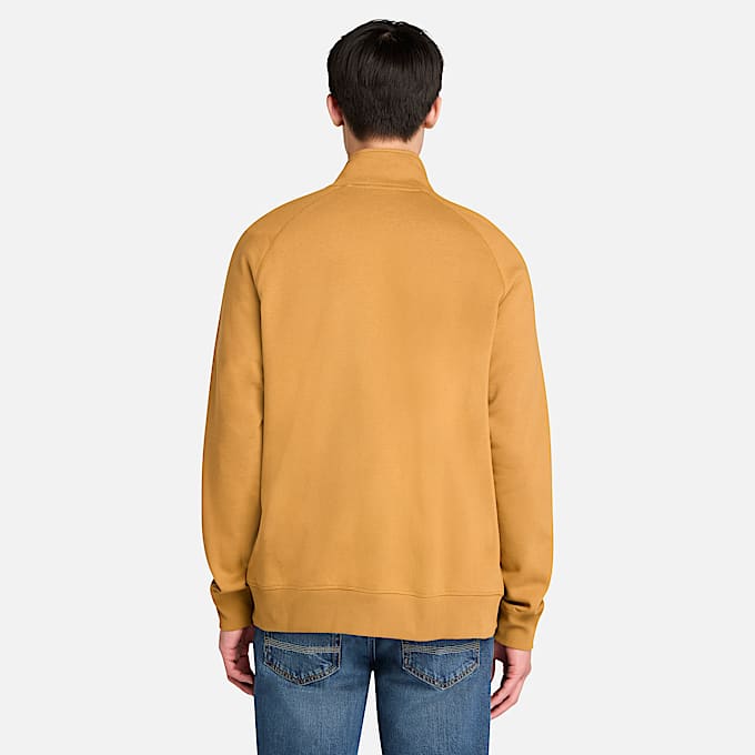 Exeter River Sweatshirt mit Trichterkragen für Herren in Gelb