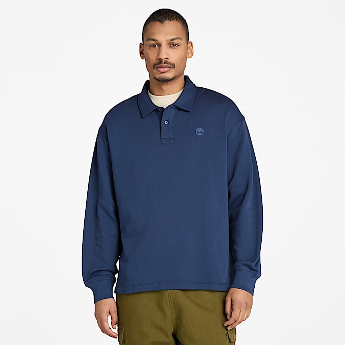 Polo-Sweatshirt für Herren in Dunkelblau - 1