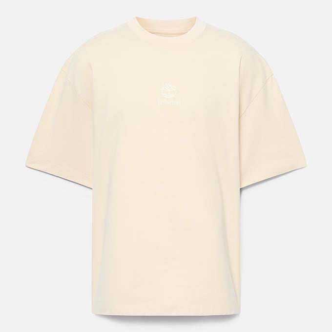 Hampton T-Shirt mit farblich abgestimmtem Stack-Logo für Herren in Beige