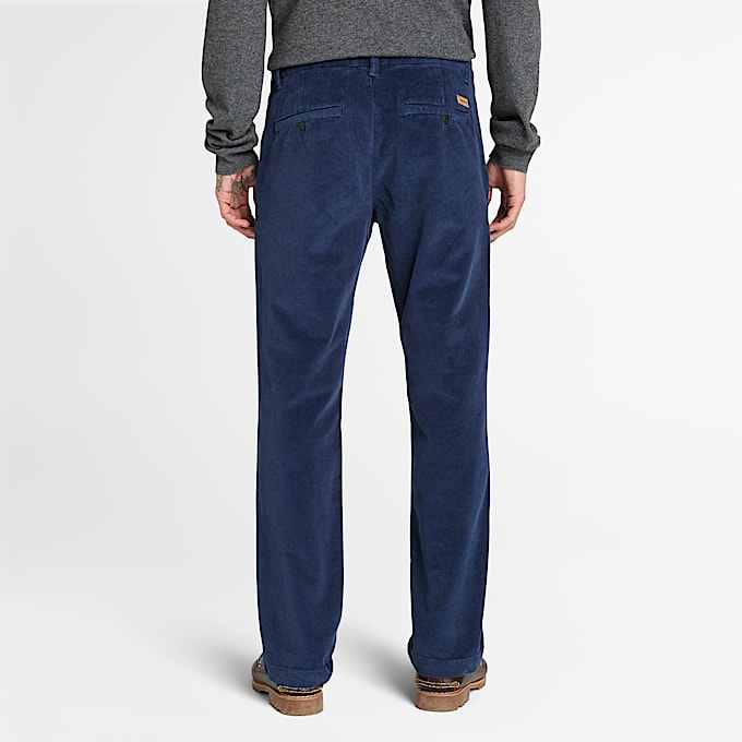Pantaloni in Velluto a Coste Claremont da Uomo in blu scuro