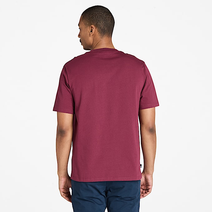 Hampton Kurzarm-T-Shirt für Herren in Burgunderrot