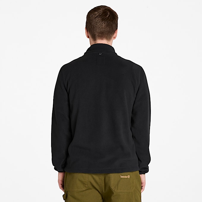 Quarter-Zip Polar Fleece for Men in Black