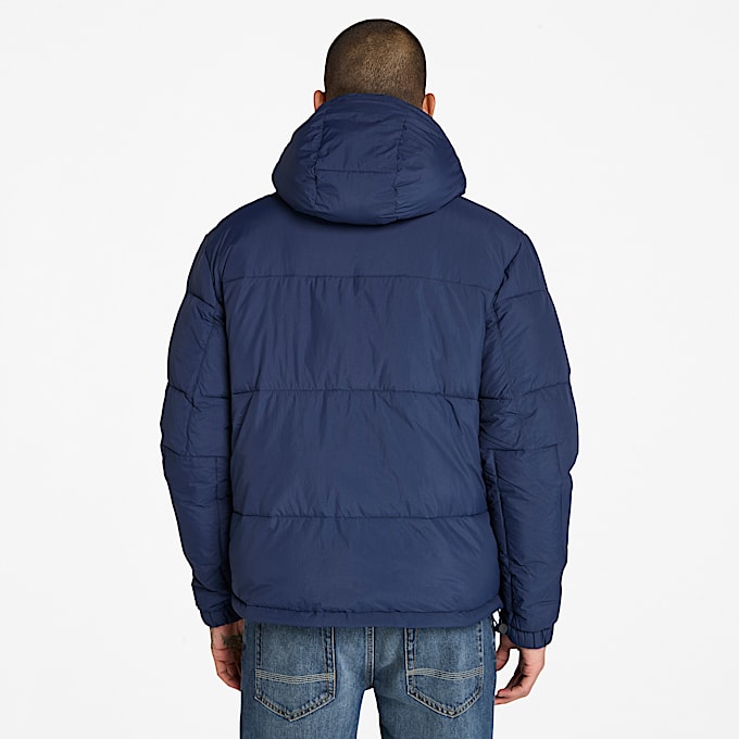 Durable Water-Repellent Puffer Jacket for Men in Dark Blue