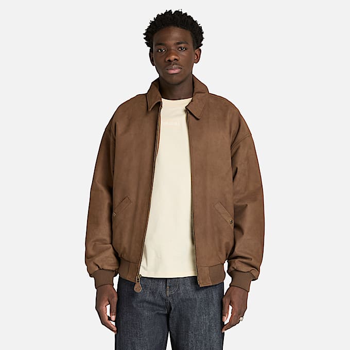 All Gender Limited Release Re-Issue Leather Bomber Jacket in Brown