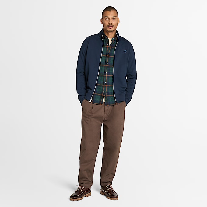 Exeter River Funnel Neck Sweatshirt for Men in Dark Blue