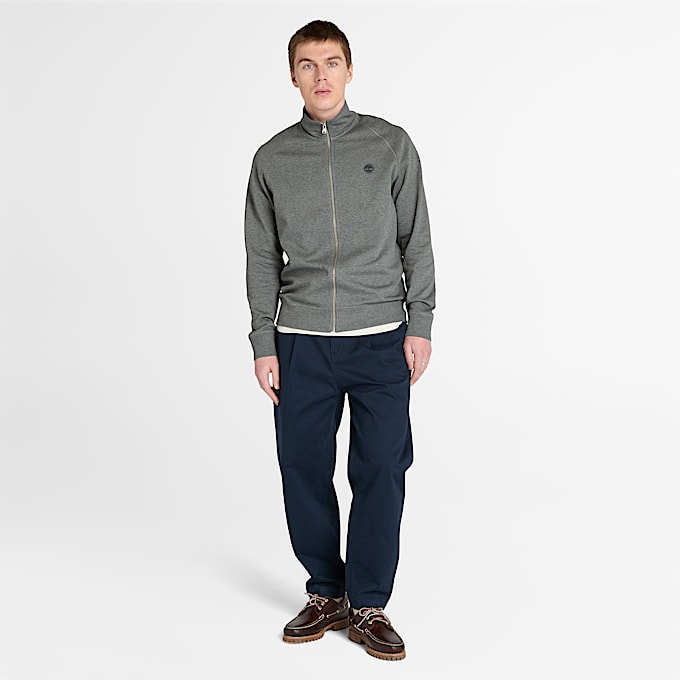 Sweat à col cheminée Exeter River pour homme en gris foncé
