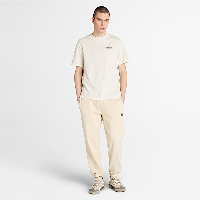 Rugged Active Gear Back Graphic T-shirt for Men in White