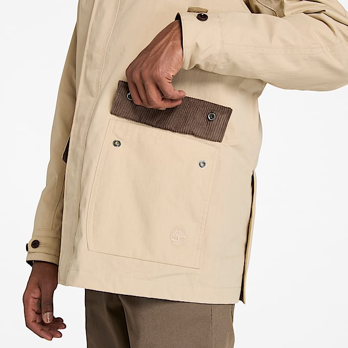 Wasserdichte Wenham Barn-Jacke für Herren in Beige