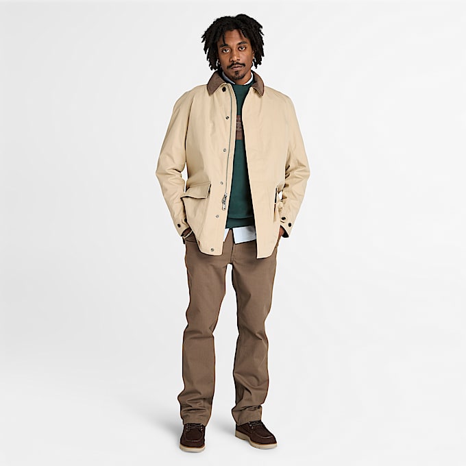Wasserdichte Wenham Barn-Jacke für Herren in Beige