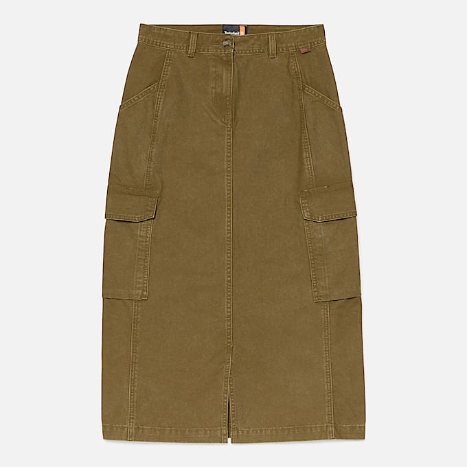 Jupe cargo pour femme en vert foncé