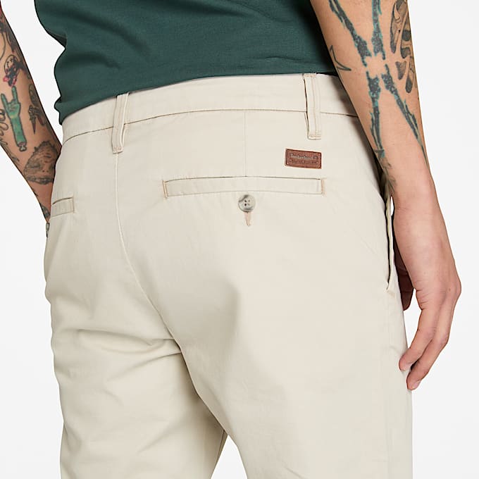 Pantaloni Chino Slim Fit in Twill Claremont da Uomo in grigio