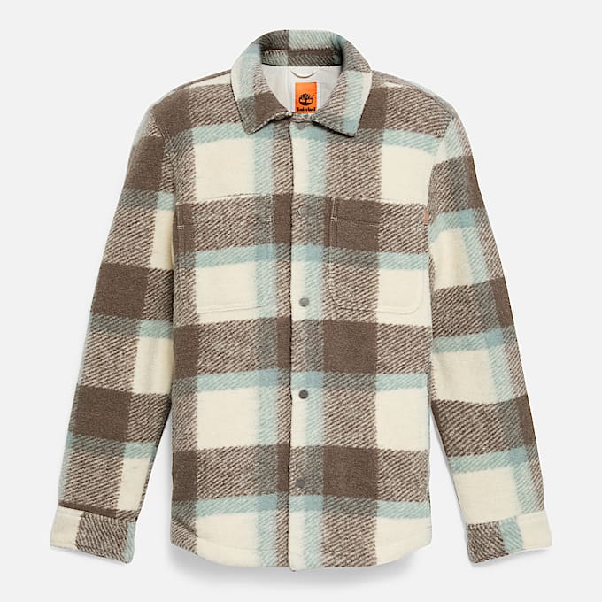 Hemdjacke aus Wollmischung für Herren in Weiß