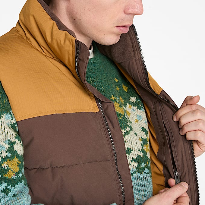 Colete Acolchoado Hidrorrepelente Duradouro Welch Mountain para Homem em castanho