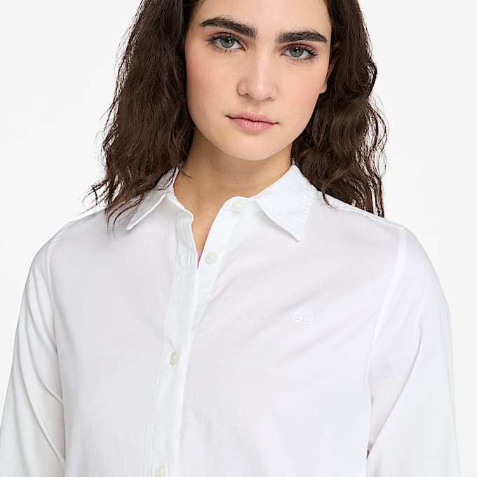 Camicia Oxford a Maniche Lunghe Timberland® da Donna in bianco