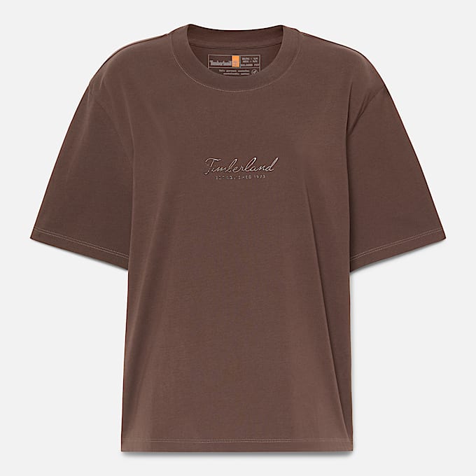 Lush Comfort Kurzarm-T-Shirt für Damen in Braun