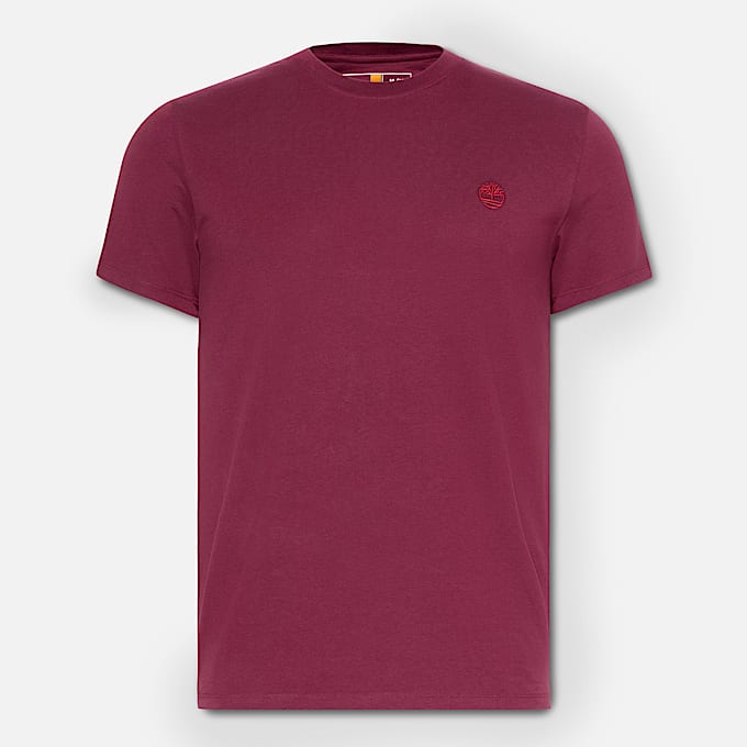 T-shirt de Manga Curta Dunstan River para Homem em burgundi