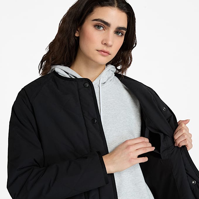 Strapazierfähige, wasserabweisende Steppjacke für Damen in Schwarz
