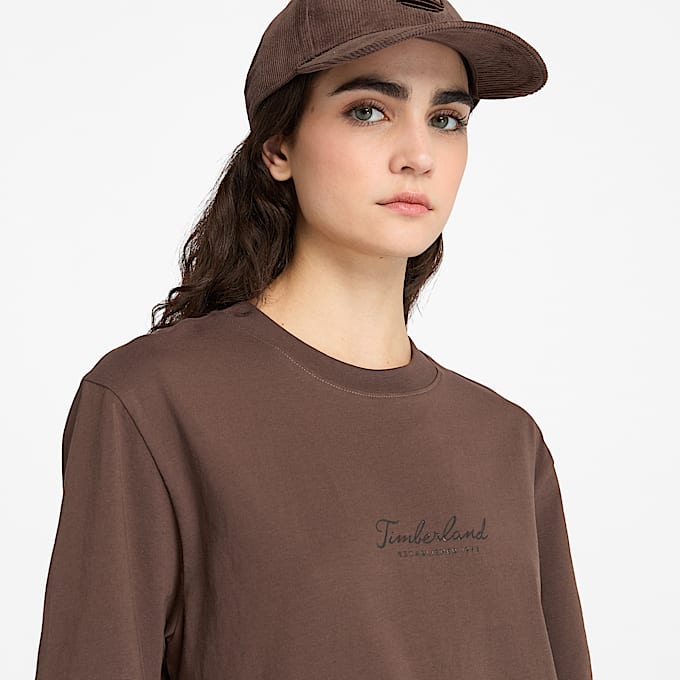 Lush Comfort Kurzarm-T-Shirt für Damen in Braun