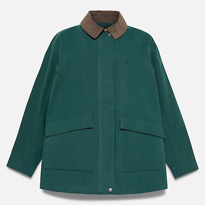 Abrigo de lona impermeable Wenham para mujer en verde oscuro