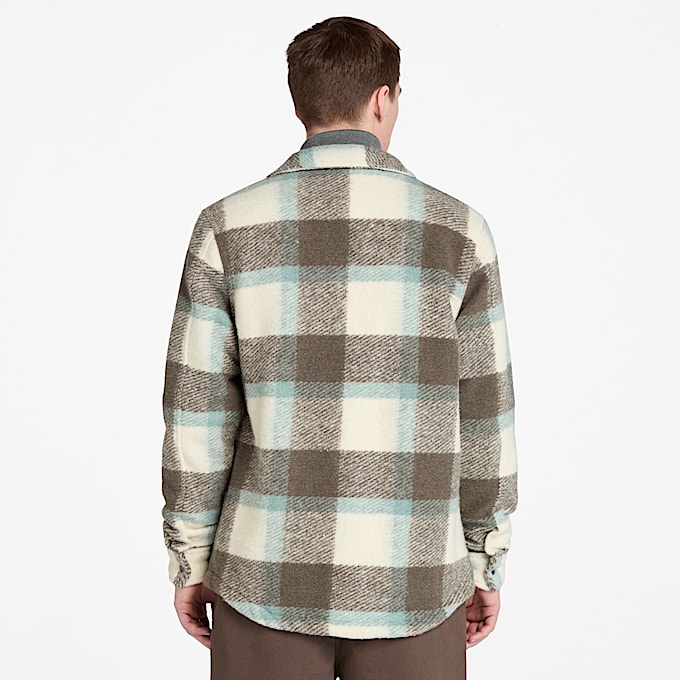 Hemdjacke aus Wollmischung für Herren in Weiß