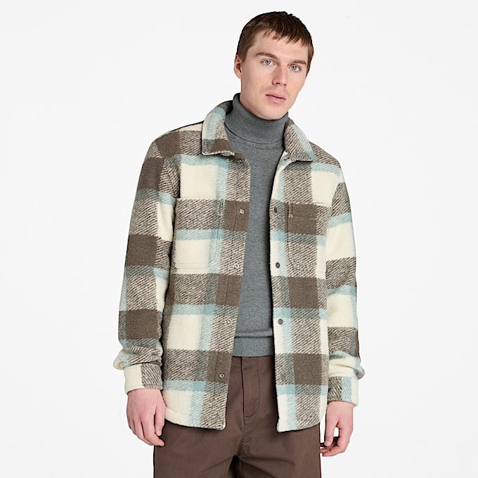Hemdjacke aus Wollmischung für Herren in Weiß - 1