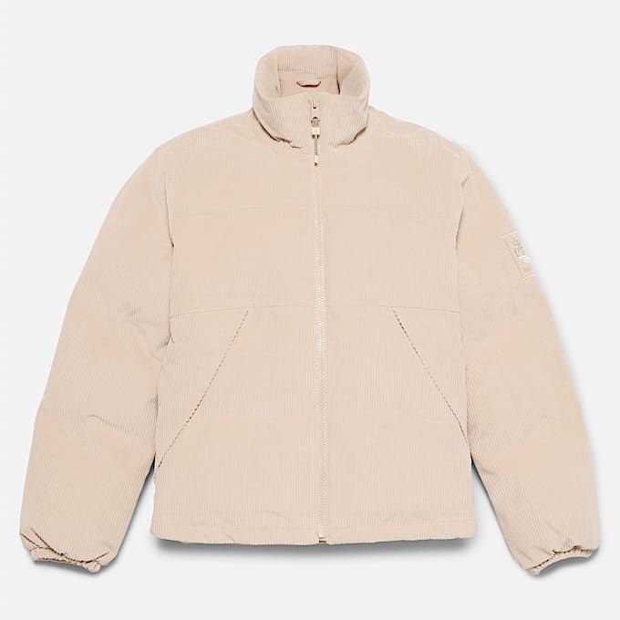 Wasserdichte Welch Mountain Cord-Steppjacke für Damen in Beige