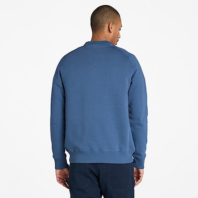 Exeter River Sweatshirt mit gebürsteter Rückseite und Rundhalsausschnitt für Herren in Dunkelblau