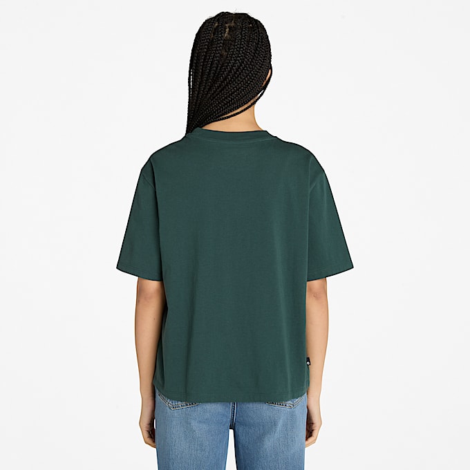 Timberland® Varsity Graphic Short-Sleeve T-Shirt for Women in Dark Green