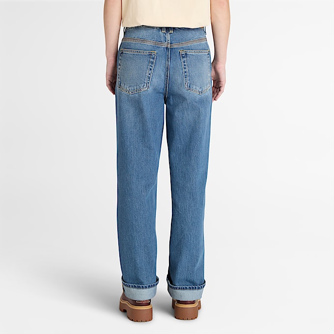 Rechte Denim Broek voor dames in blauw