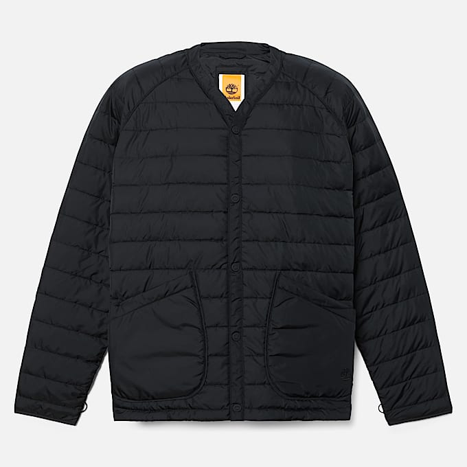 Leichte isolierte Steppjacke für Herren in Schwarz