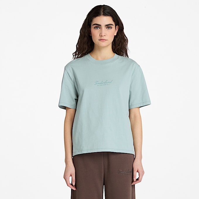 Lush Comfort Short-Sleeve Tee for Women in Grey - 1