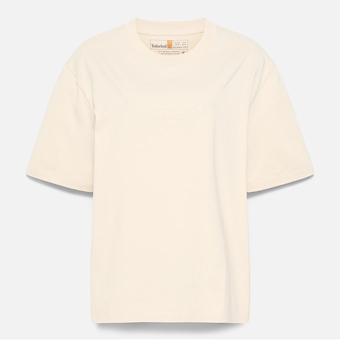 T-shirt a Maniche Corte Lush Comfort da Donna in beige
