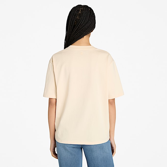 T-shirt a Maniche Corte Lush Comfort da Donna in beige