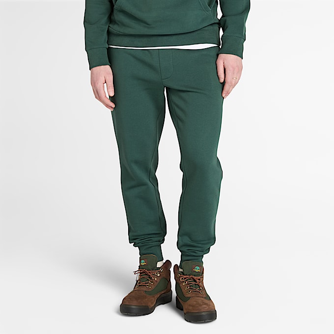 Exeter River Brushed Back Jogger for Men in Dark Green - 1