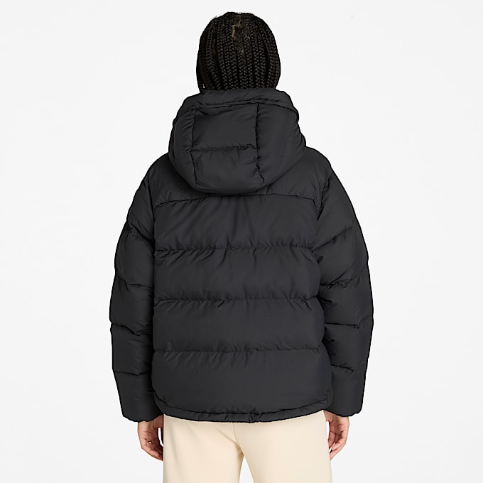 Recycled Down Puffer Jacket for Women in Black