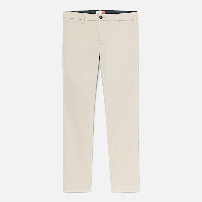 Pantaloni Chino Slim Fit in Twill Claremont da Uomo in grigio