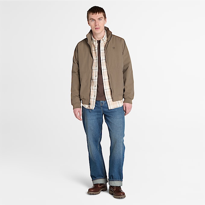 Geruit Flanellen Overhemd voor heren in beige