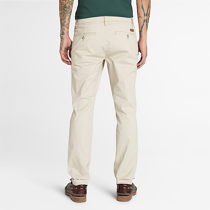 Pantaloni Chino Slim Fit in Twill Claremont da Uomo in grigio