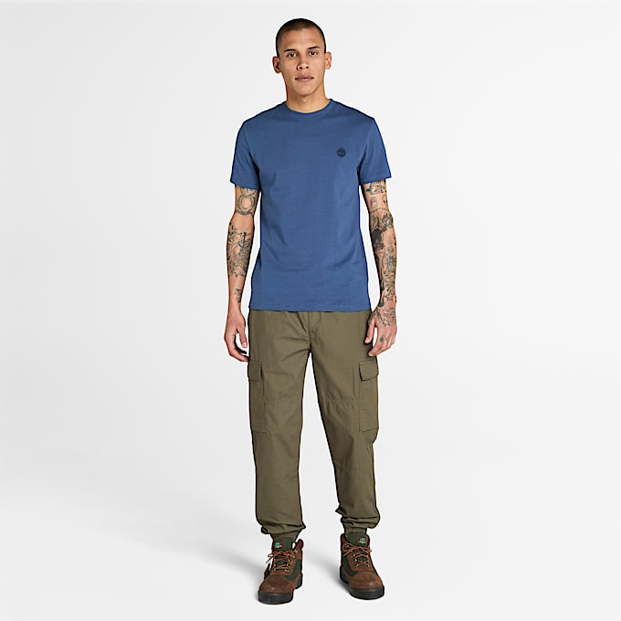 Dunstan River Kurzarm-T-Shirt für Herren in Dunkelblau