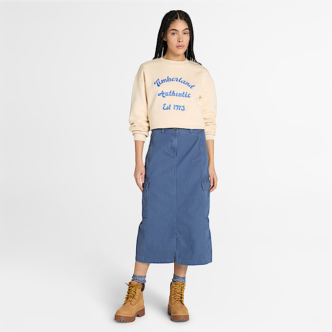 Jupe cargo pour femme en bleu foncé