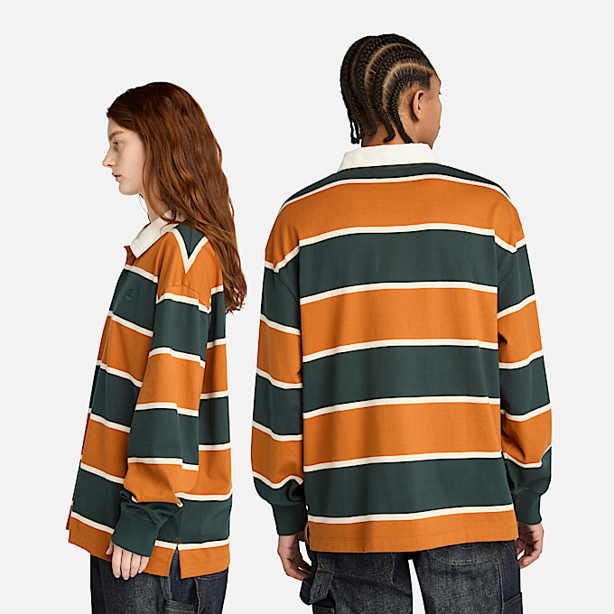 Polo Rugby in marrone/verde scuro