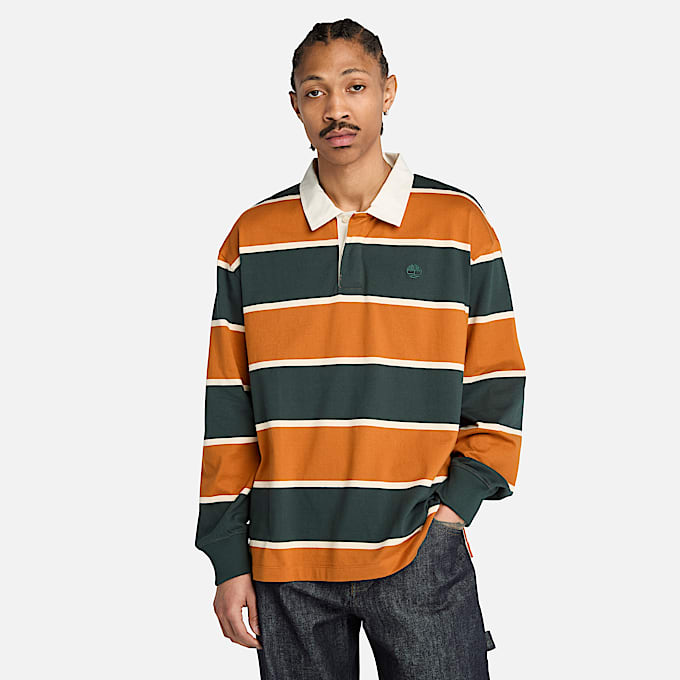 Polo Rugby in marrone/verde scuro