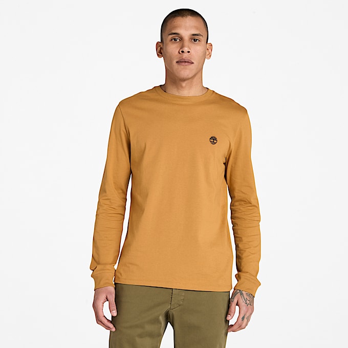 Dunstan River Langarm-T-Shirt für Herren in Gelb - 1