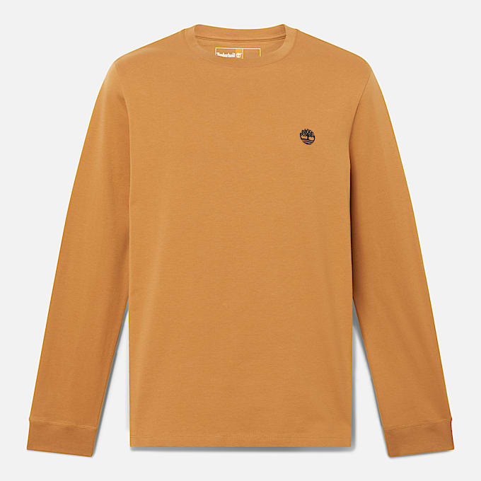Dunstan River Langarm-T-Shirt für Herren in Gelb